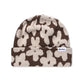 Floral Beanie, Brown