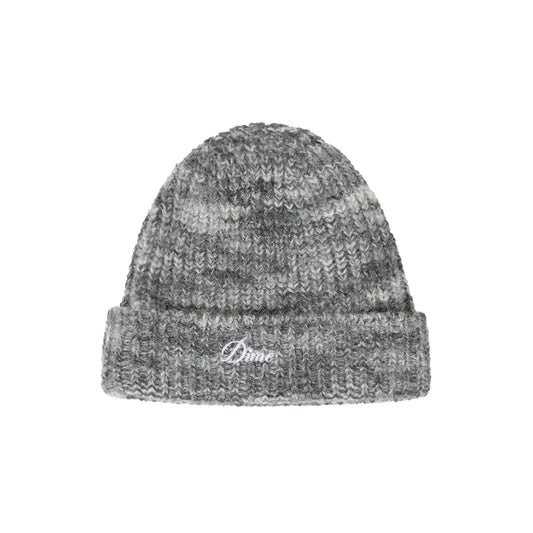 Fuzzy Fold Beanie, Charcoal Multi
