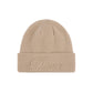 Cursive Fold Beanie, Tan