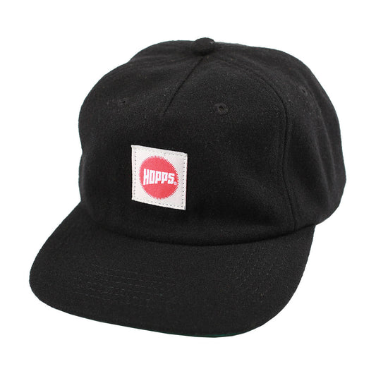 Hopps Label Wool Snapback, Black