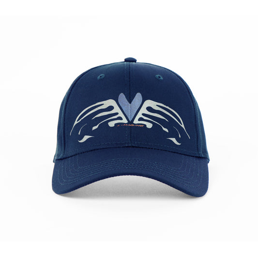 Heart Wings Hat, Navy