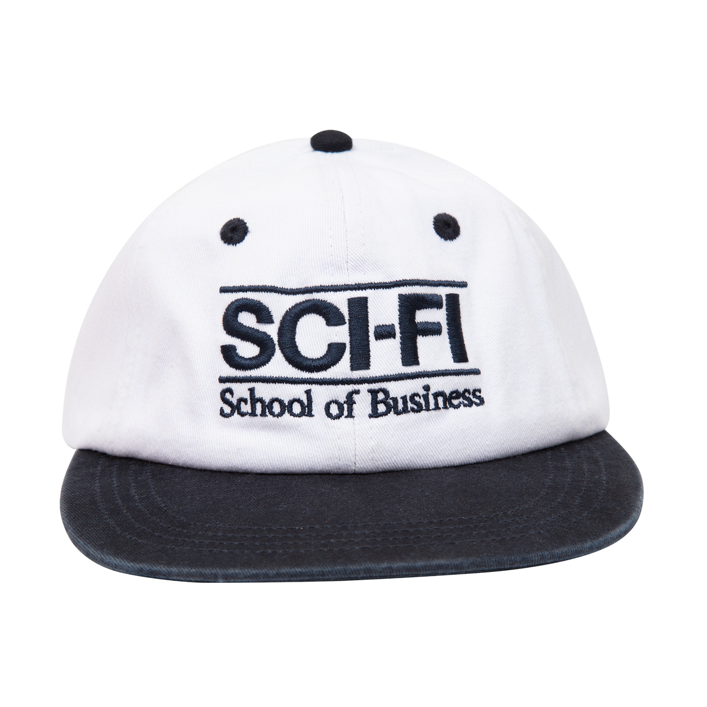 School of Business Hat, White/Navy