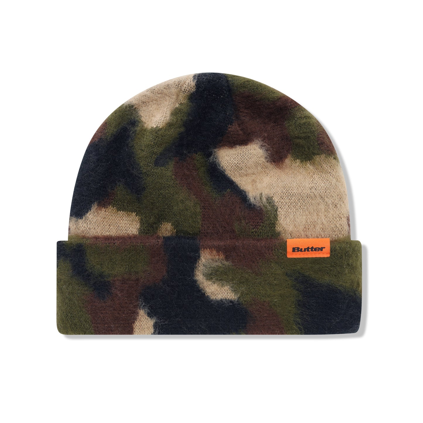 Mohair Camo Cuff Beanie, Fatigue