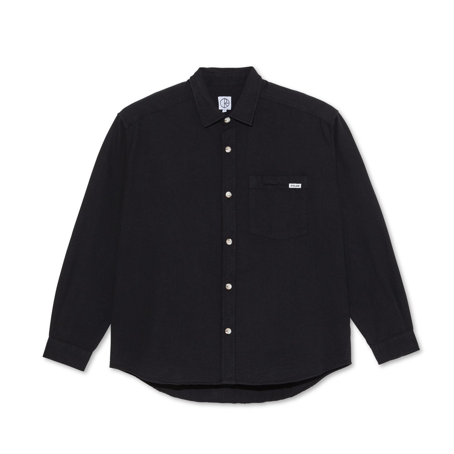 Mitchell Herringbone LS Shirt, Black
