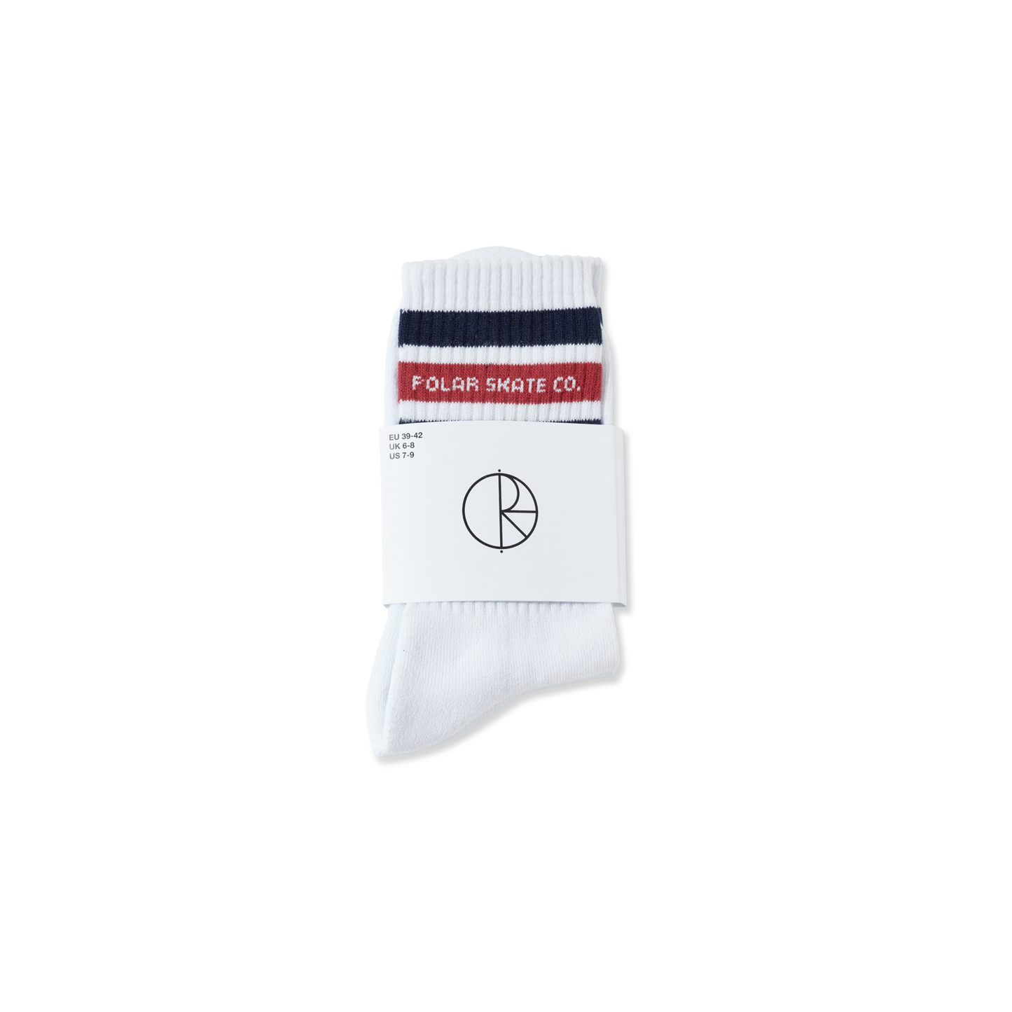 Fat Stripe Socks, White/Navy/Red