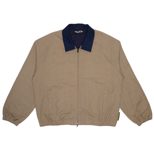 Zip Jacket, Khaki/Navy