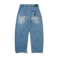 Wide Cut Denim Jeans, Worn Indigo