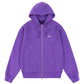 Cursive Zip Hoodie, Dark Purple