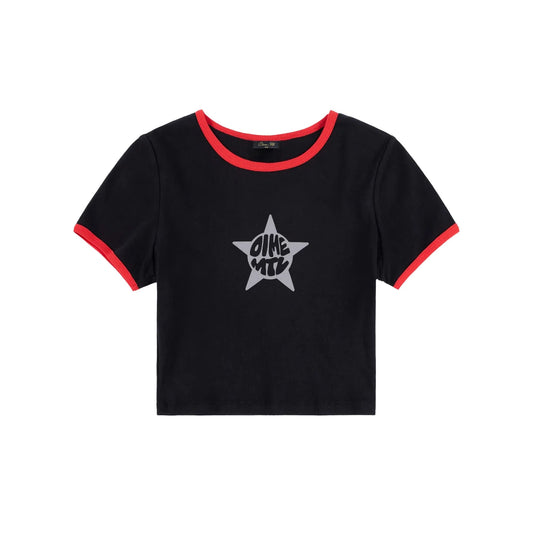 Star Baby Tee, Black