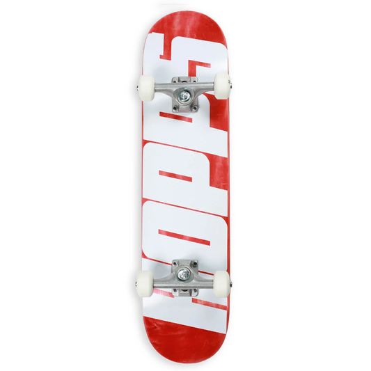 BigHopps White Complete Skateboard, 8.0