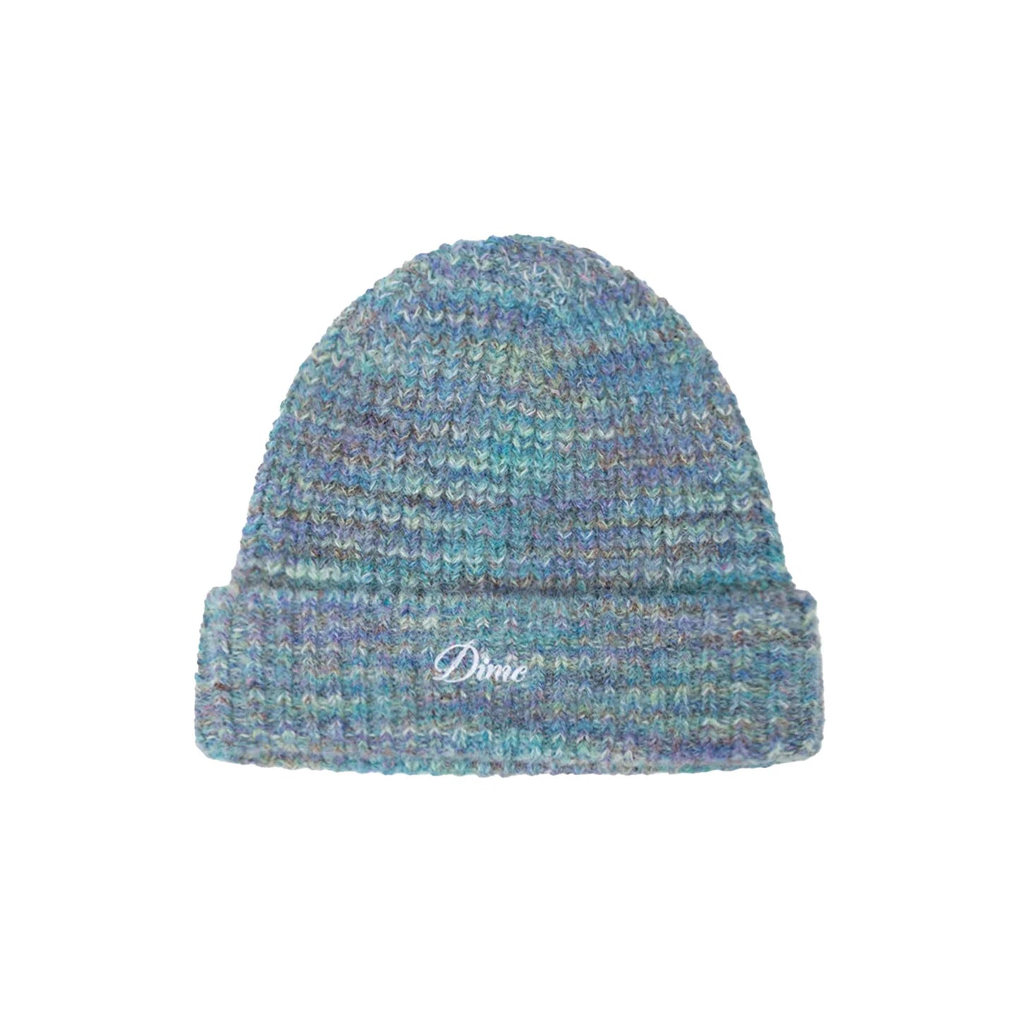 Fuzzy Fold Beanie, Blue Multi