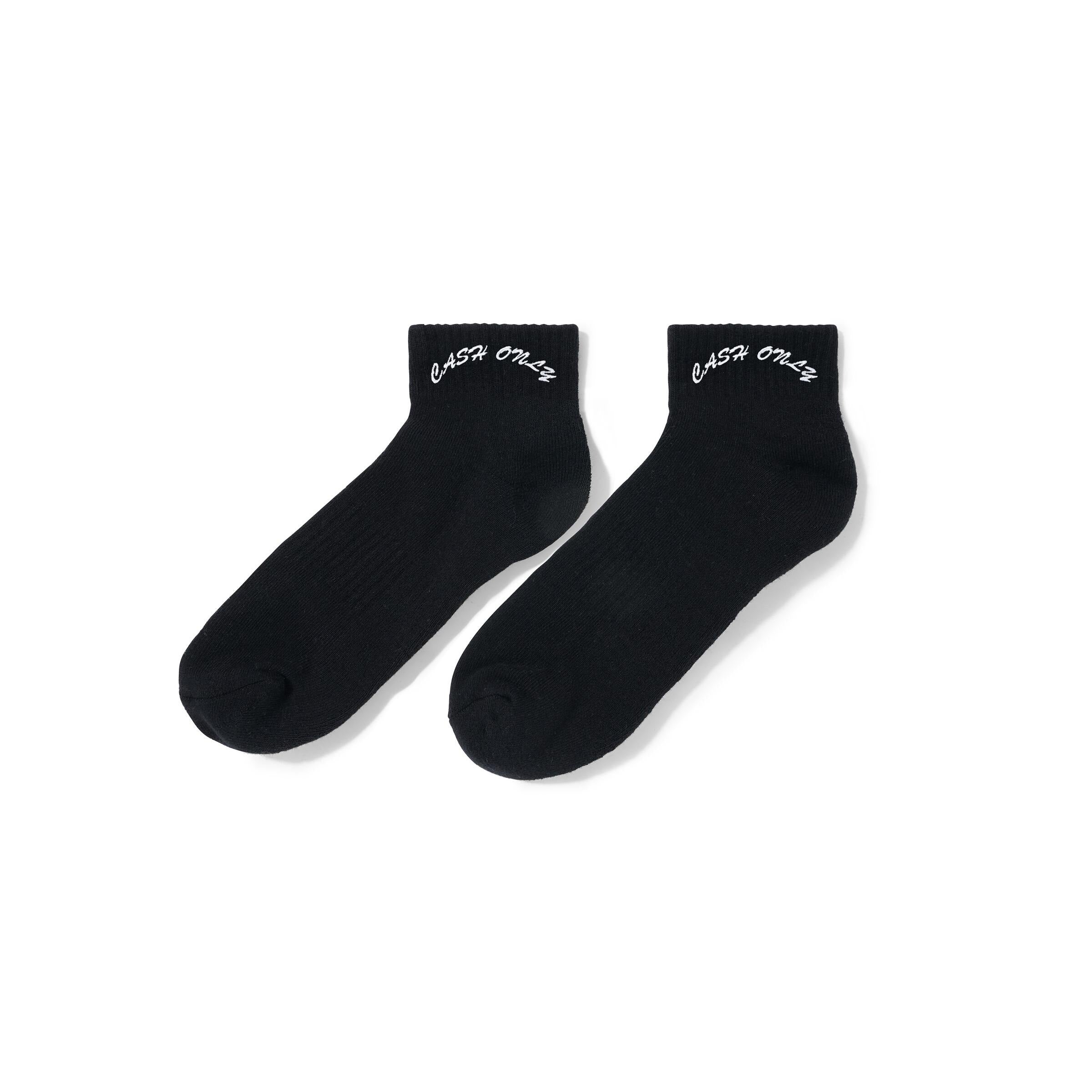 Logo Ankle Socks, Black – PLUSH