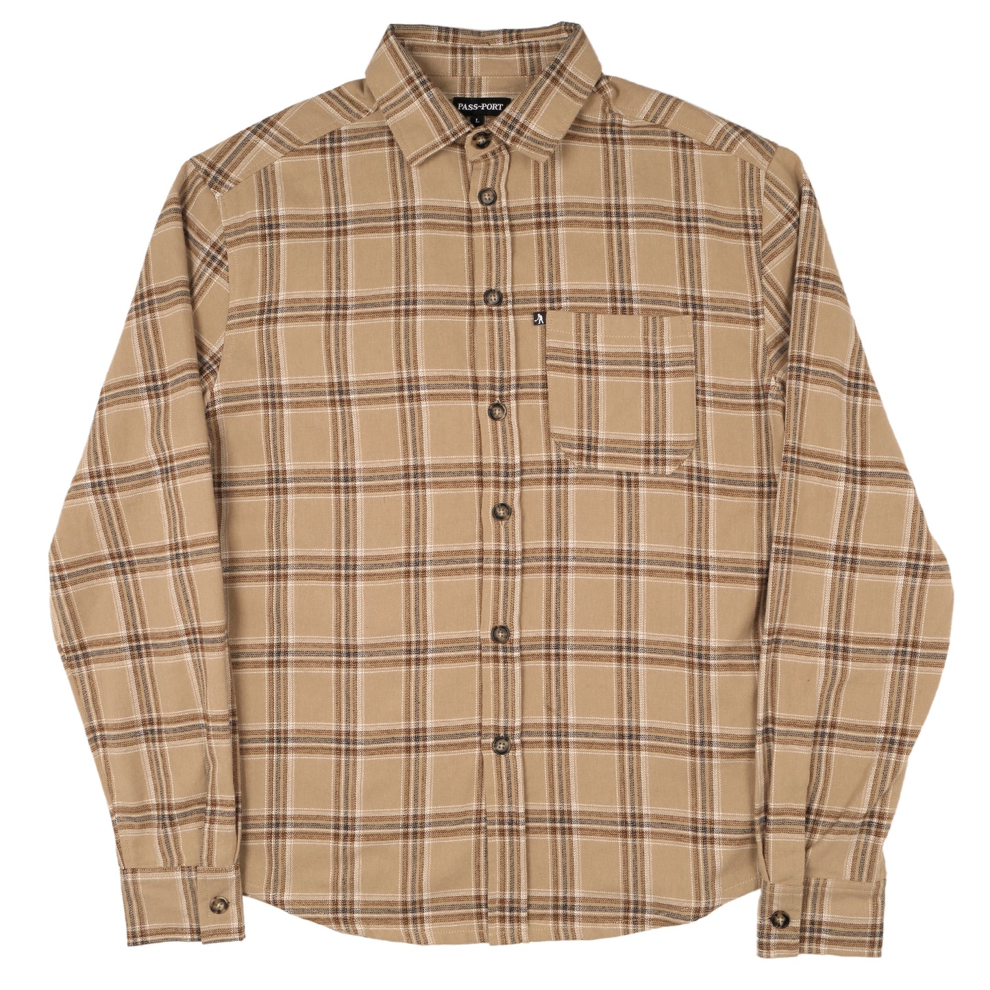 Workers Flannel L/S, Sand Flannel