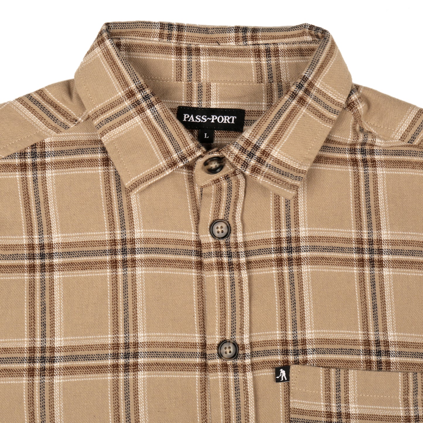 Workers Flannel L/S, Sand Flannel